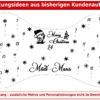 Personalisierter Hunde-Adventskalender in Knochenform mit dem Namen Mädi-Maus, Weihnachtsmotiven und 24 nummerierten Befestigungsstellen