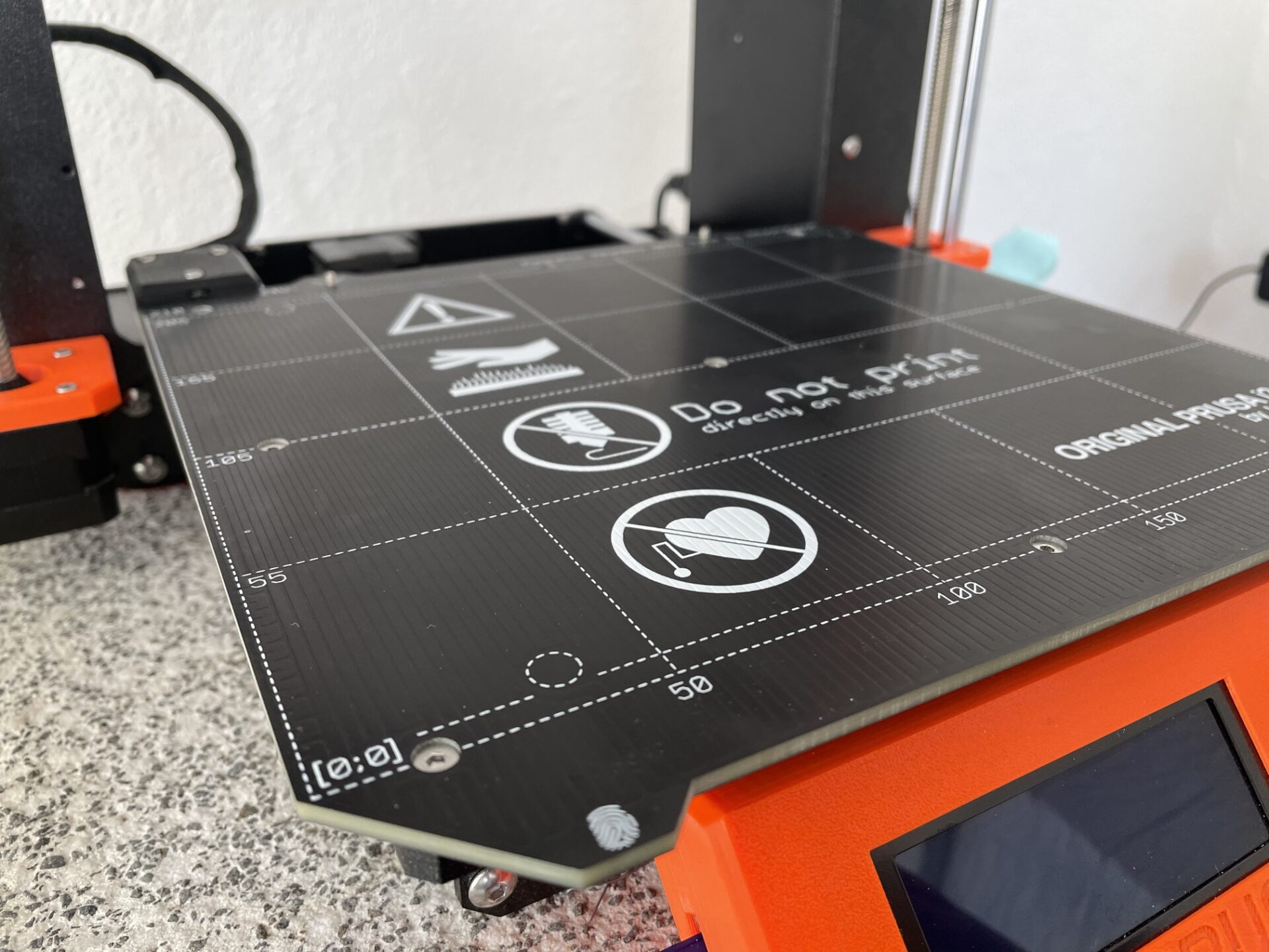Druckbett eines Prusa MK3S